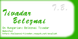 tivadar beleznai business card